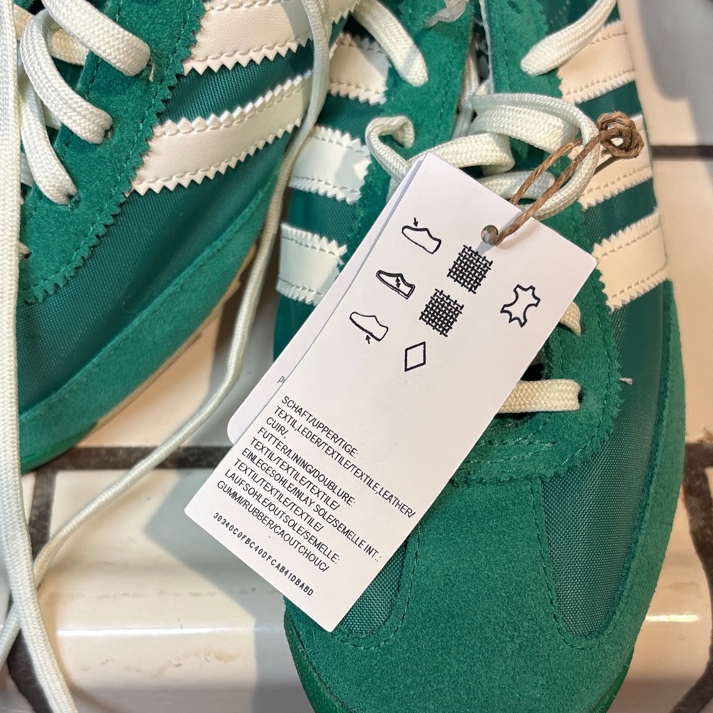 Adidas Men's Emerald and White Sneakers - Picture 4 of 4